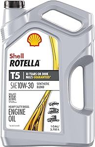 Shell Rotella T5 10W-30 Diesel Engine Oil, 1 Gallon